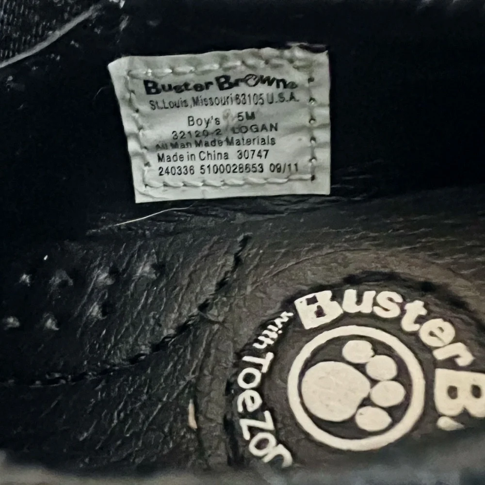 Buster Brown Black Kids Dress Shoe Sz 5